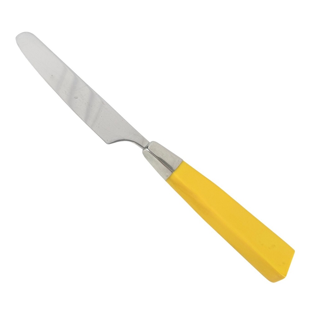 Vintage 1970s MCM Supreme Towle Yellow Spectro Flatware Butter Knife